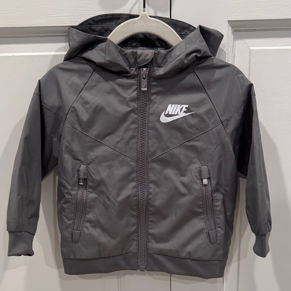 Baby Nike Charcoal Hooded Rain Jacket